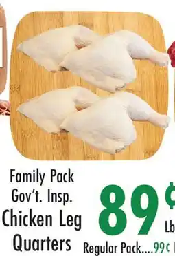 Garden Fresh Market Family Pack Gov't Insp. Chicken Leg Quarters offer