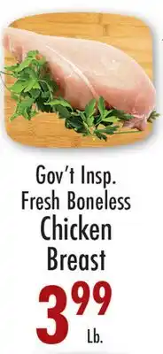 Garden Fresh Market Gov't Insp. Fresh Boneless Chicken Breast offer