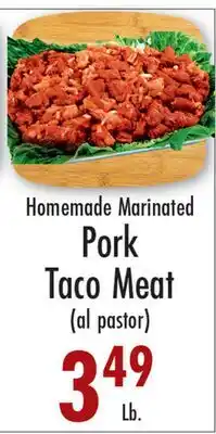 Garden Fresh Market Homemade Marinated Pork Taco Meat (al pastor) offer