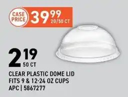 US Foods Chef's Store Clear plastic dome lid fits offer