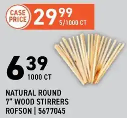 US Foods Chef's Store Natural round 7" wood stirrers rofson offer