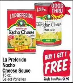 Jewel-Osco La Preferida Nacho Cheese Sauce offer