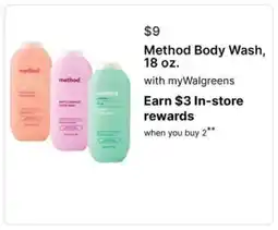 Walgreens Method Body Wash, 18 oz offer