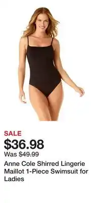 Cabela's Anne Cole Shirred Lingerie Maillot 1-Piece Swimsuit for Ladies offer