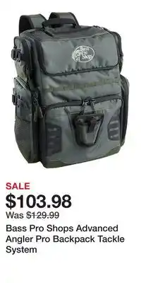 Cabela's Bass Pro Shops Advanced Angler Pro Backpack Tackle System offer