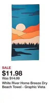 Cabela's White River Home Breeze Dry Beach Towel - Graphic Vista offer
