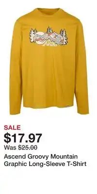 Cabela's Ascend Groovy Mountain Graphic Long-Sleeve T-Shirt offer