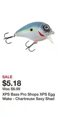 Cabela's XPS Bass Pro Shops XPS Egg Wake - Chartreuse Sexy Shad offer