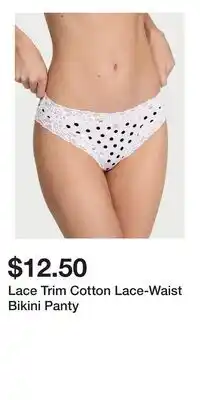 Victoria's Secret Lace Trim Cotton Lace-Waist Bikini Panty offer
