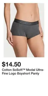 Victoria's Secret Cotton SoSoft Modal Ultra-Fine Logo Boyshort Panty offer