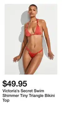 Victoria's Secret Victoria's Secret Swim Shimmer Tiny Triangle Bikini Top offer