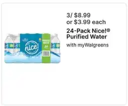 Walgreens 24-Pack Nice! Purified Water offer