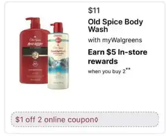 Walgreens Old Spice Body Wash offer