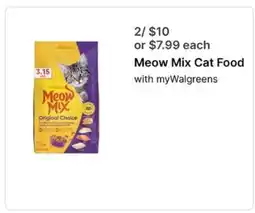 Walgreens Meow Mix Cat Food offer