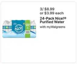 Walgreens 24-Pack Nice! Purified Water offer