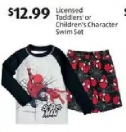 Aldi Licensed toddlers or children's character swim set offer