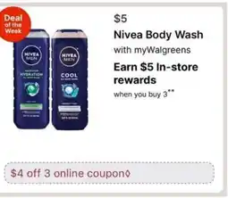 Walgreens Nivea Body Wash offer