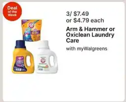 Walgreens Arm & Hammer or Oxiclean Laundry Care offer