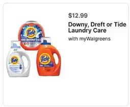 Walgreens Downy, Dreft or Tide Laundry Care offer