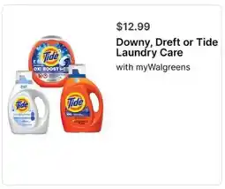 Walgreens Downy, Dreft or Tide Laundry Care offer