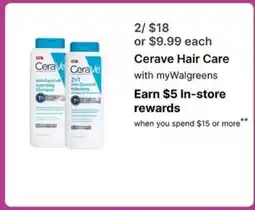 Walgreens CeraVe Hair Care offer