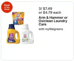 Walgreens Arm & Hammer or Oxiclean Laundry Care offer