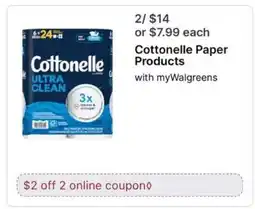 Walgreens Cottonelle Paper Products offer