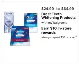 Walgreens Crest Teeth Whitening Products offer