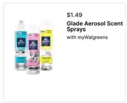 Walgreens Glade Aerosol Scent Sprays offer