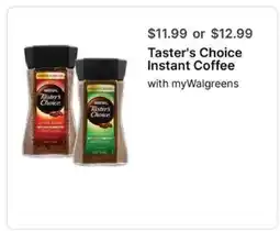 Walgreens Taster's Choice Instant Coffee offer