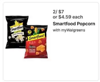 Walgreens Smartfood Popcorn offer