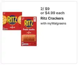 Walgreens Ritz Crackers offer
