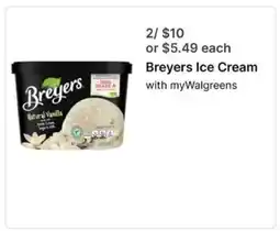 Walgreens Breyers Ice Cream offer