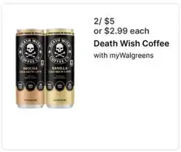 Walgreens Death Wish Coffee offer