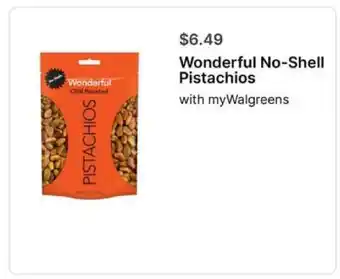 Walgreens Wonderful No Shell Pistachios offer