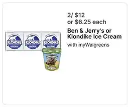 Walgreens Ben & Jerry's or Klondike Ice Cream offer