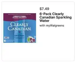 Walgreens 6-Pack Clearly Canadian Sparkling Water offer