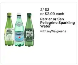 Walgreens Perrier or San Pellegrino sparkling water offer