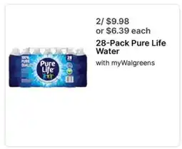 Walgreens 28-Pack Pure Life Water offer