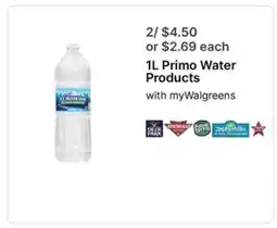 Walgreens 1L Primo Water Products offer