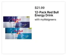 Walgreens 12-Pack Red Bull Energy Drink offer