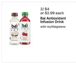 Walgreens Bai Antioxidant Infusion Drink offer