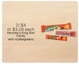 Walgreens Hershey's King Size Candy offer