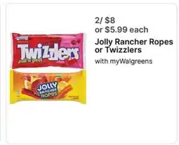 Walgreens Jolly Rancher Ropes or Twizzlers offer