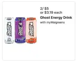 Walgreens Ghost Energy Drink offer