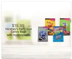 Walgreens Hershey's Party Size Candy Bags offer