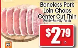 Supremo Foods Inc Boneless Pork Loin Chops Center Cut Thin offer