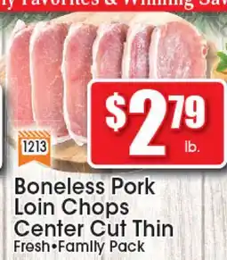 Supremo Foods Inc Boneless Pork Loin Chops Center Cut Thin offer