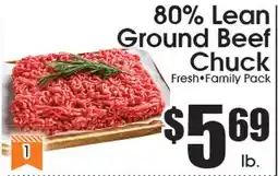 Supremo Foods Inc 80% Lean Ground Beef Chuck offer