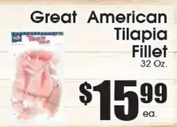 Supremo Foods Inc Great American Tilapia Fillet offer